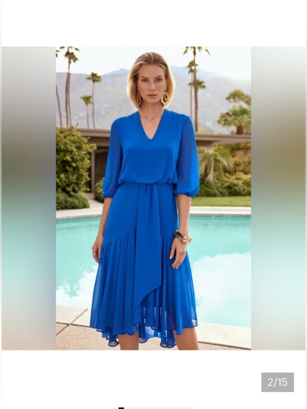 Just…Taylor royal blue long sleeve dress